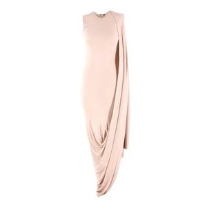 Alexander McQueen Beige Draped Asymmetric Dress